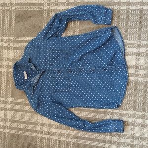 Loft xs button up in polka dot.